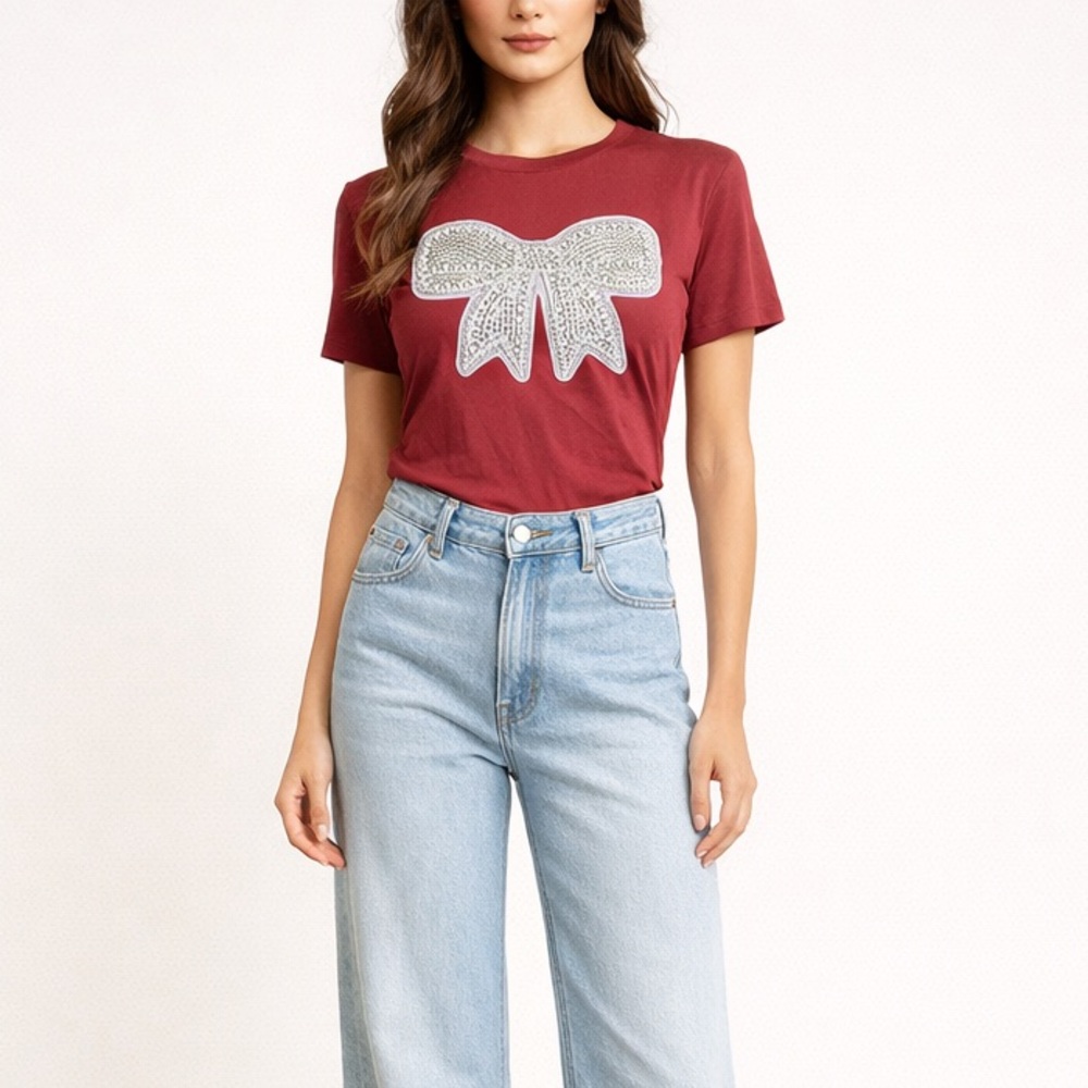Sequence Bow Tshirt NWT